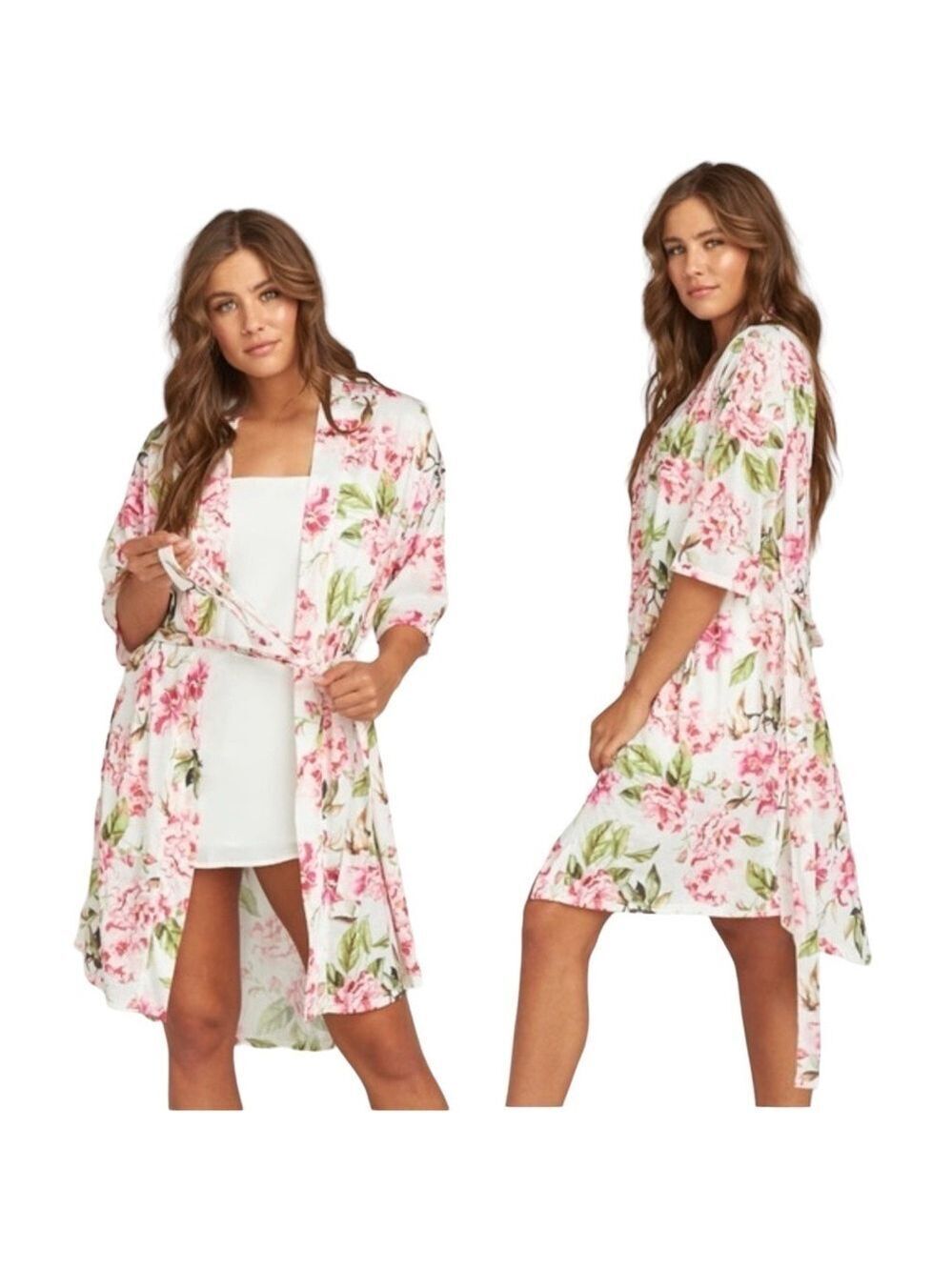 Show Me Your Mumu Pink Floral Brie Robe Garden Of Blooms One Size Bloomcore